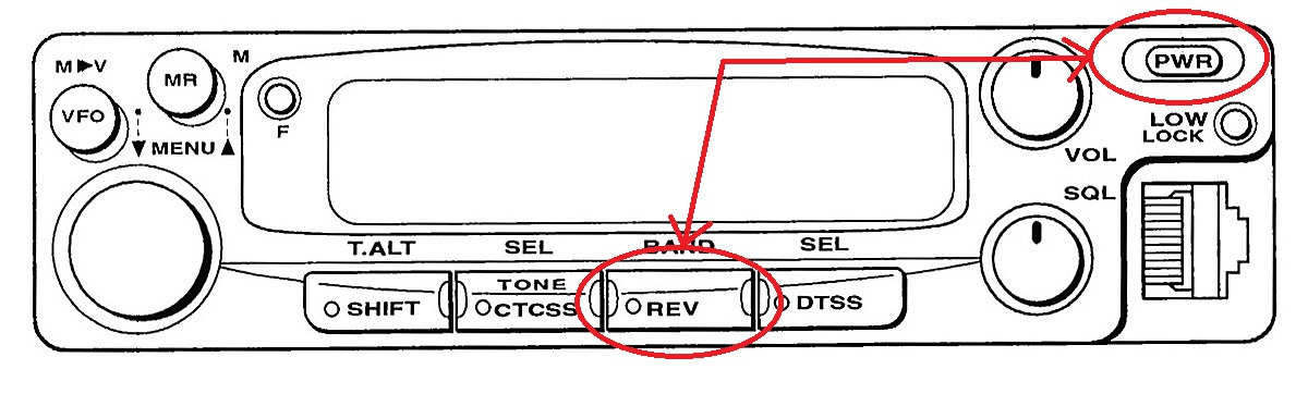Frontal del TM-251E para entrar en el menú B.